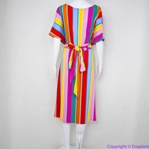 NEW Eloquii‎ Rainbow Wrap Around Dress, size 18 - Picture 14 of 16